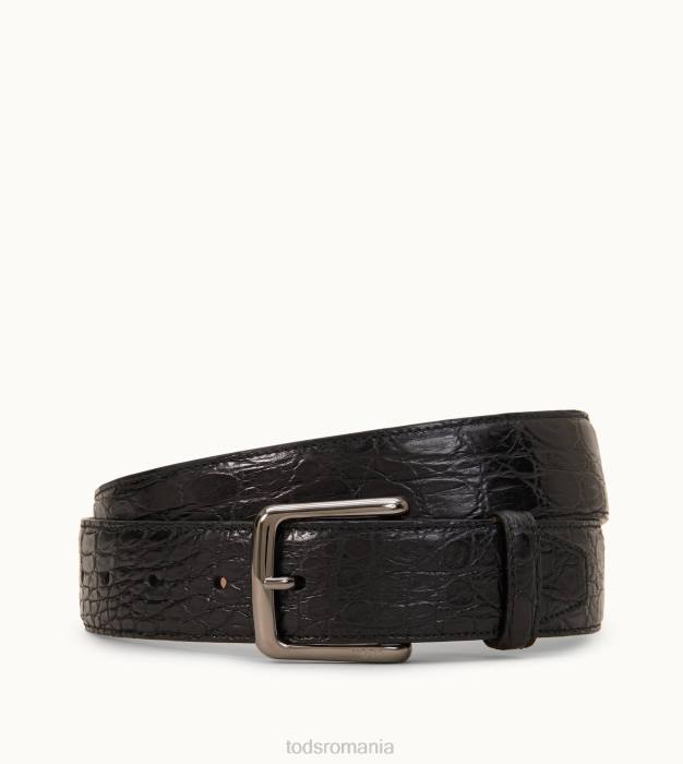 centură în caiman bărbați Tod's 080D953 negru