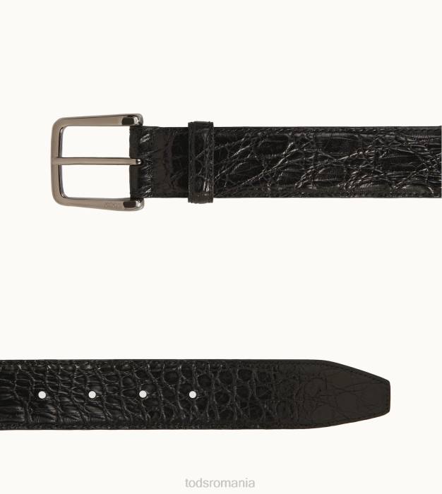centură în caiman bărbați Tod's 080D953 negru
