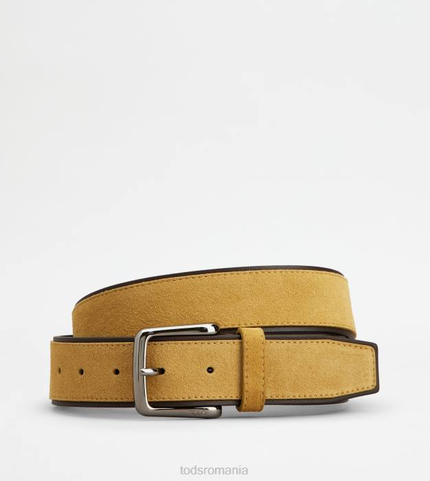 curea din piele intoarsa bărbați Tod's 080D958 galben