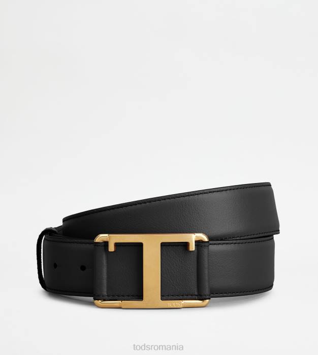 t curea atemporală din piele bărbați Tod's 080D926 negru