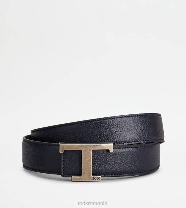 t curea reversibilă atemporală din piele bărbați Tod's 080D928 albastru