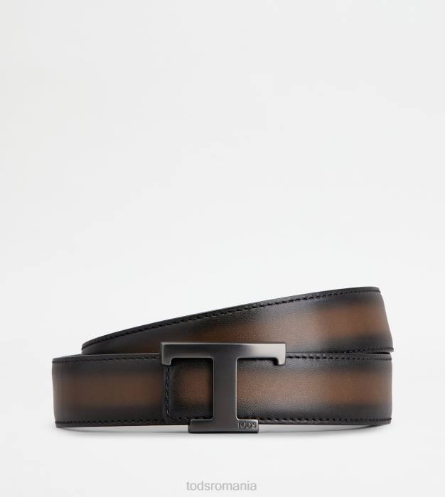 t curea reversibilă atemporală din piele bărbați Tod's 080D933 maro/negru