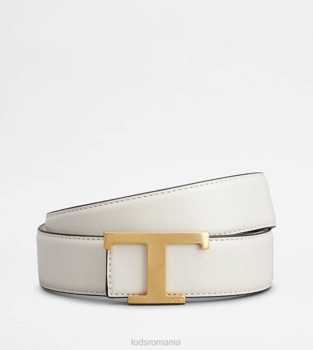 t curea reversibilă atemporală din piele bărbați Tod's 080D973 alb