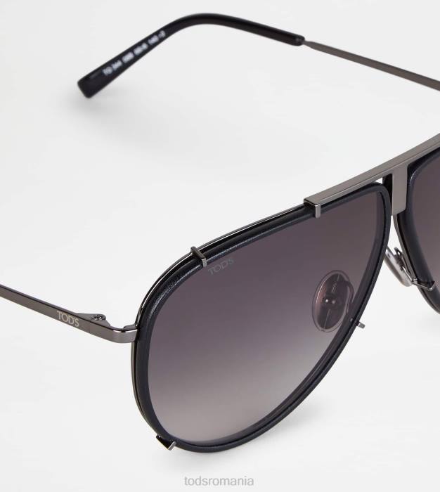 ochelari de soare de pilot bărbați Tod's 080D1080 gri