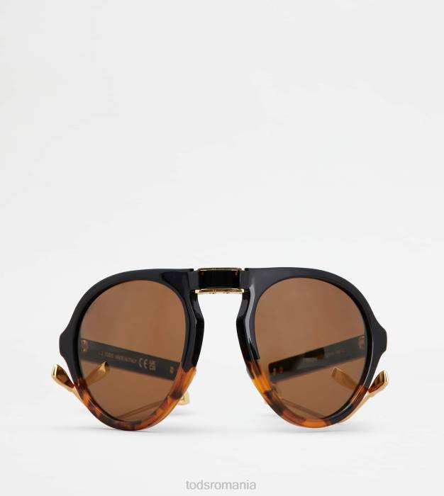 ochelari de soare pliabili bărbați Tod's 080D1075 maro/negru