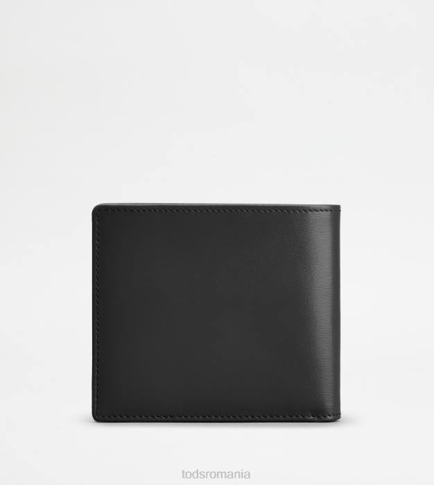 portofel din piele bărbați Tod's 080D1013 negru