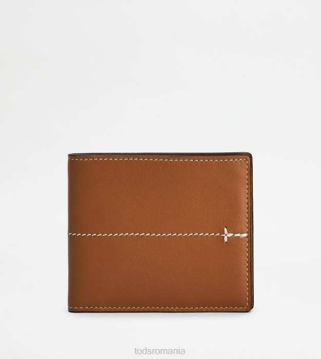 portofel din piele bărbați Tod's 080D1023 maro
