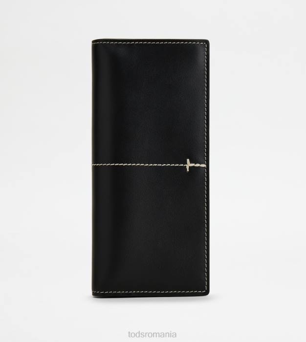 portofel vertical din piele bărbați Tod's 080D1020 negru