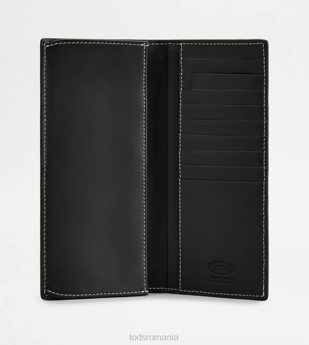 portofel vertical din piele bărbați Tod's 080D1020 negru