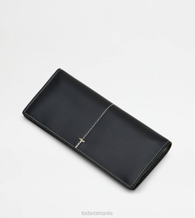 portofel vertical din piele bărbați Tod's 080D1020 negru