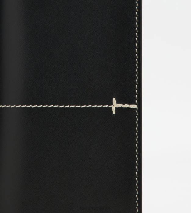 portofel vertical din piele bărbați Tod's 080D1020 negru