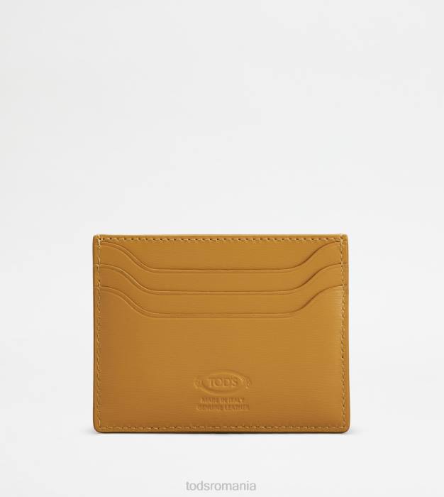 suport card din piele bărbați Tod's 080D1008 galben