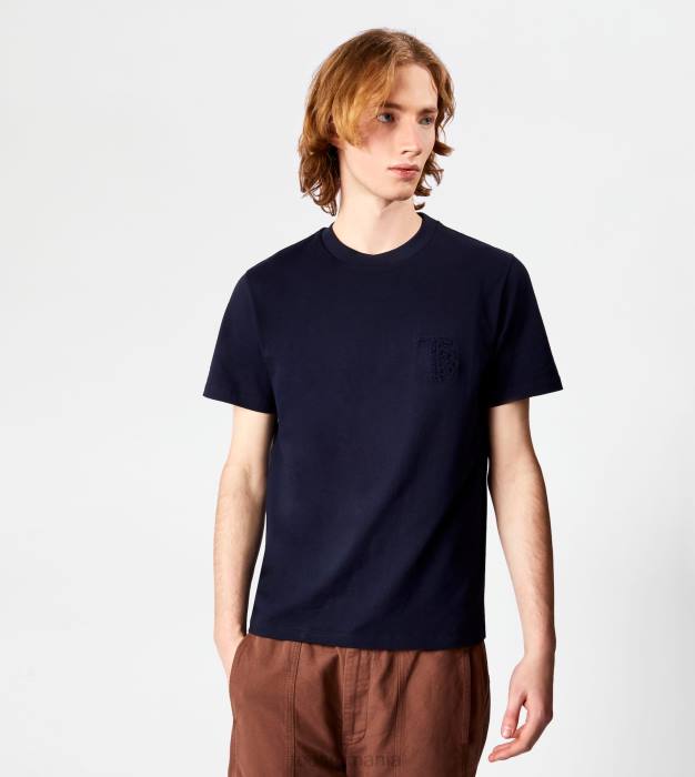 tricou cu gât rotund bărbați Tod's 080D1101 albastru