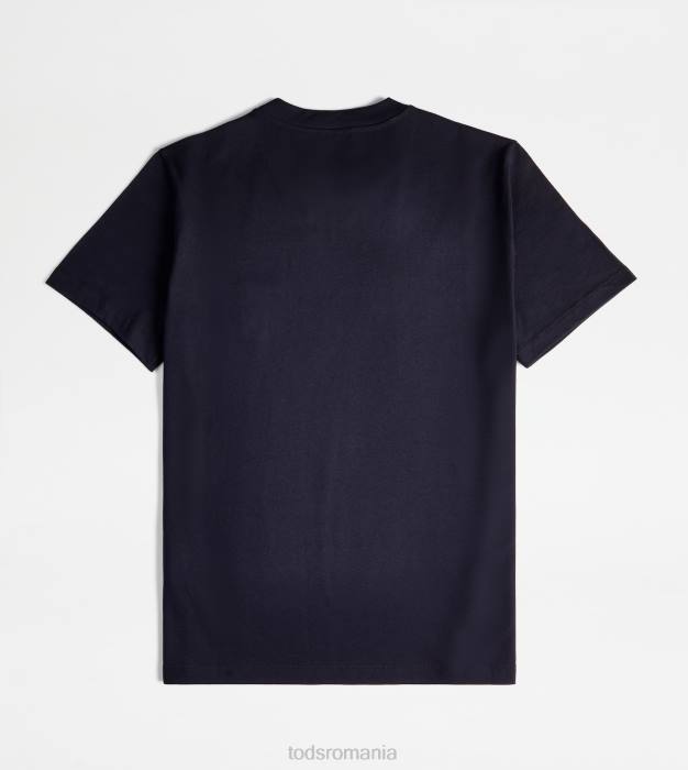 tricou cu gât rotund bărbați Tod's 080D1101 albastru