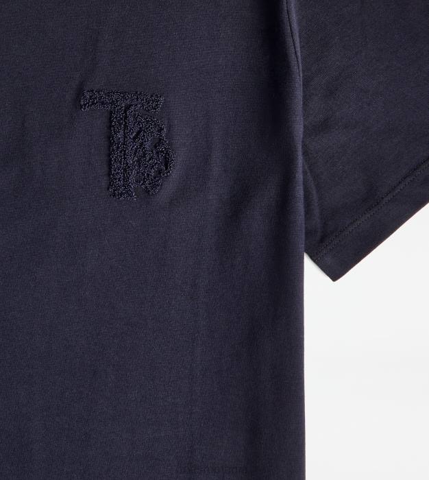 tricou cu gât rotund bărbați Tod's 080D1101 albastru