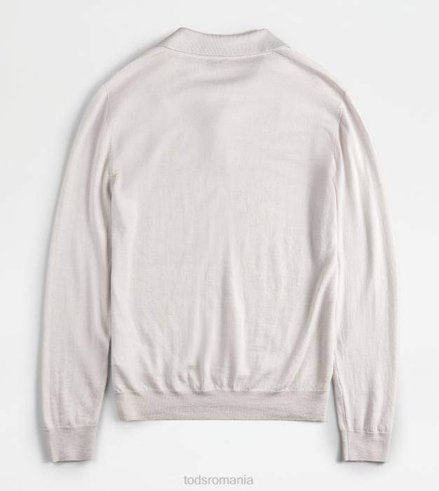 tricou polo din amestec de cașmir bărbați Tod's 080D1093 gri