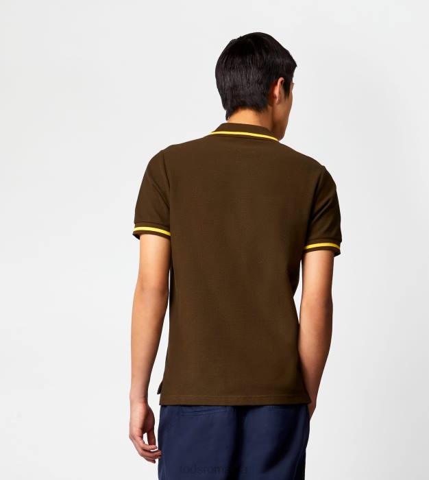 tricou polo din pichet bărbați Tod's 080D1094 verde