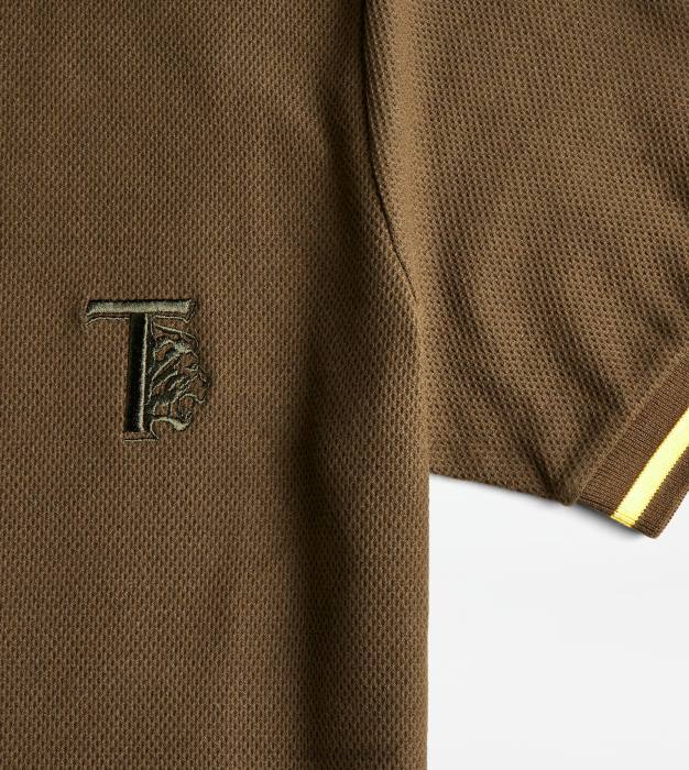 tricou polo din pichet bărbați Tod's 080D1094 verde