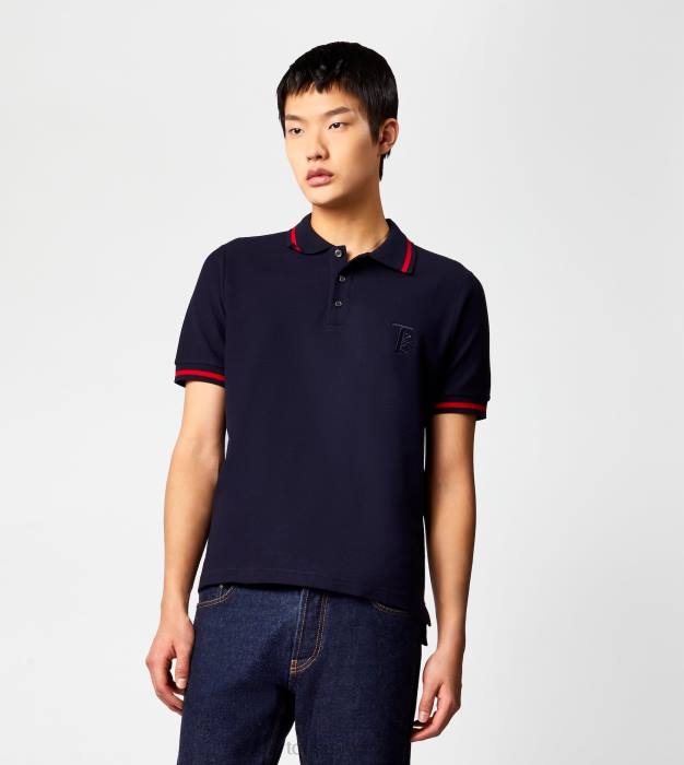 tricou polo din pichet bărbați Tod's 080D1099 albastru