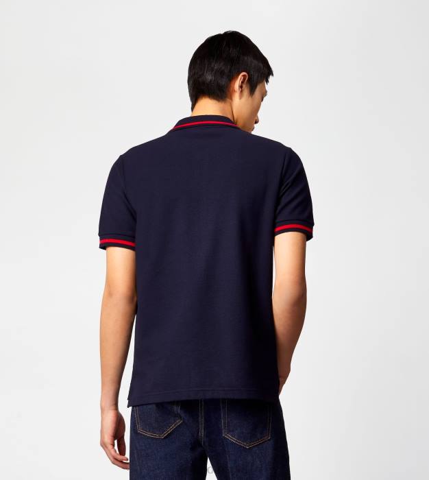 tricou polo din pichet bărbați Tod's 080D1099 albastru