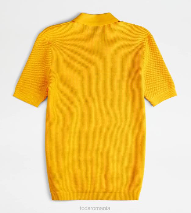 tricou polo din tricot bărbați Tod's 080D1123 galben