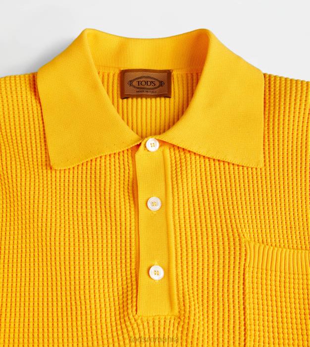 tricou polo din tricot bărbați Tod's 080D1123 galben