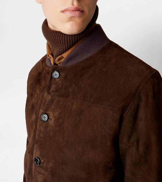 jacheta bomber din piele intoarsa bărbați Tod's 080D1096 maro