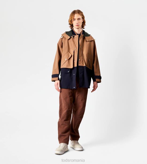 parka color block bărbați Tod's 080D1098 maro/albastru