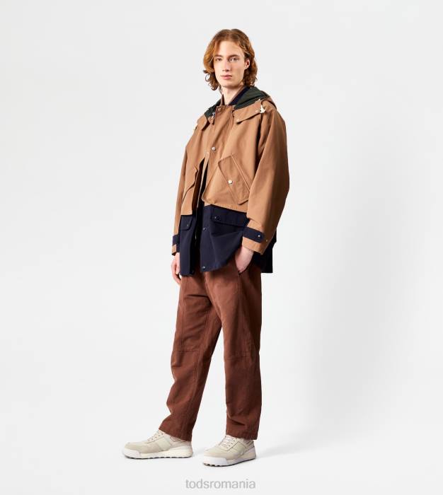 parka color block bărbați Tod's 080D1098 maro/albastru