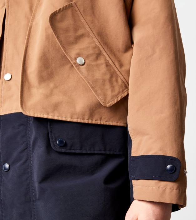 parka color block bărbați Tod's 080D1098 maro/albastru