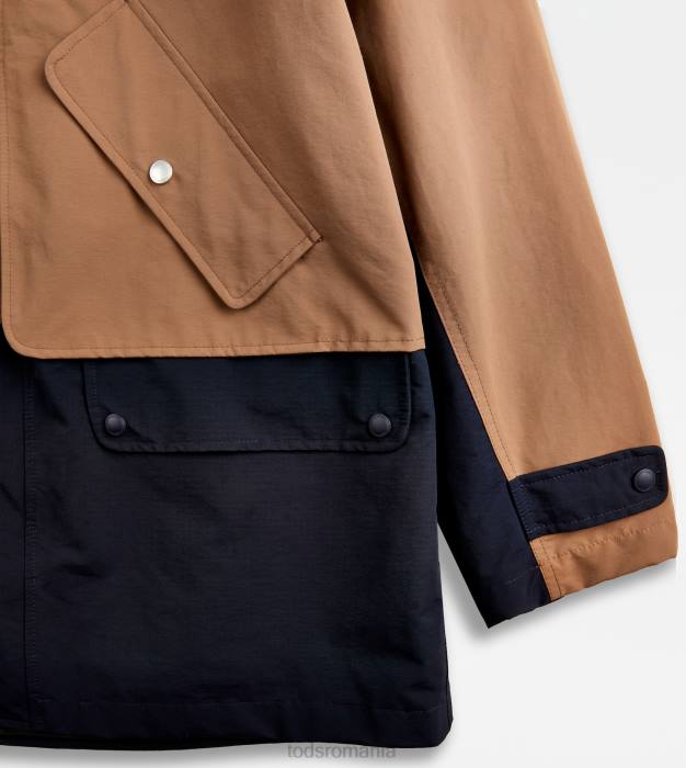 parka color block bărbați Tod's 080D1098 maro/albastru