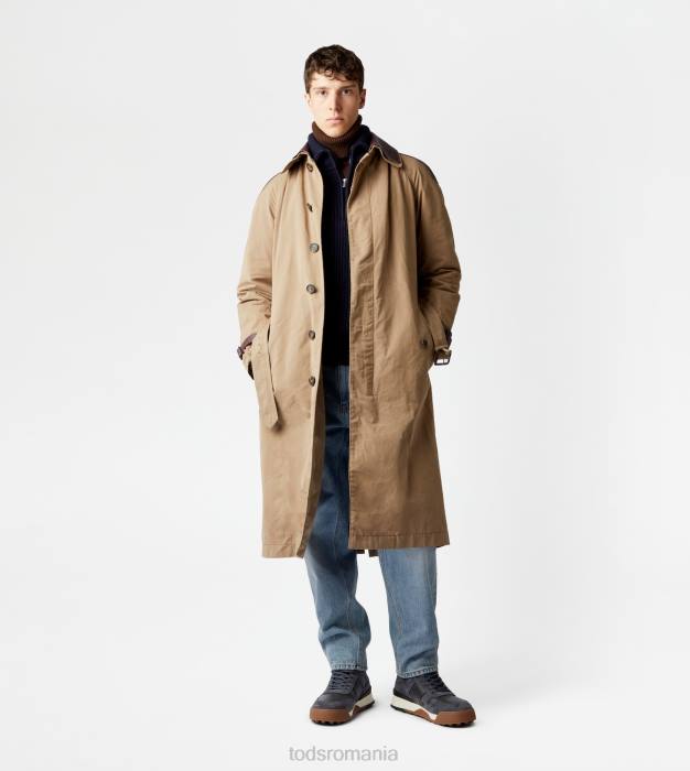 trenci cu inserții din piele bărbați Tod's 080D1116 gri