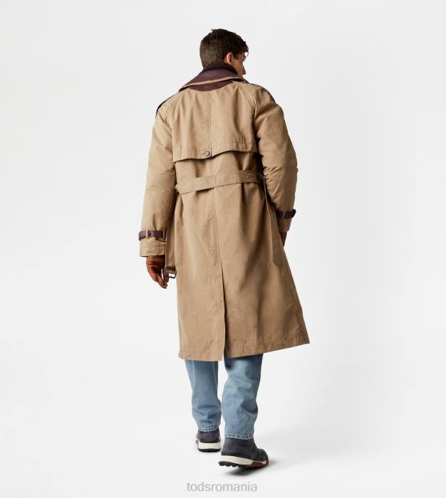 trenci cu inserții din piele bărbați Tod's 080D1116 gri