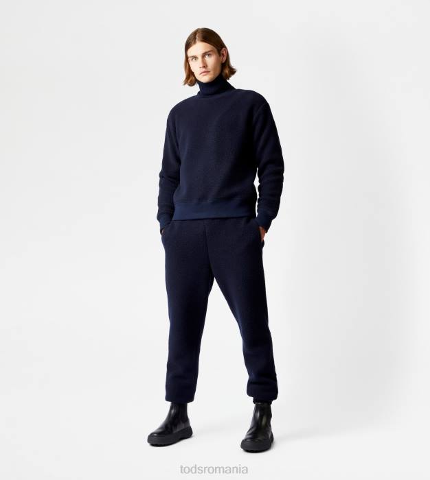 pantaloni din amestec de cașmir bărbați Tod's 080D1131 albastru