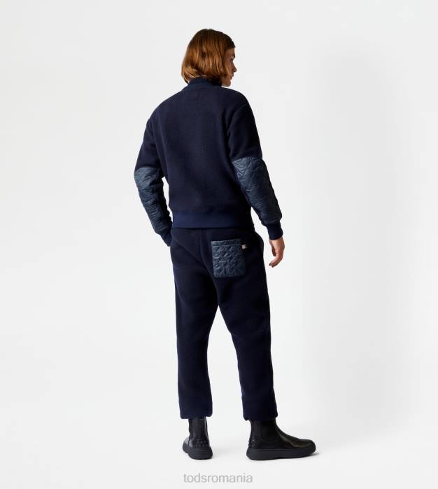 pantaloni din amestec de cașmir bărbați Tod's 080D1131 albastru