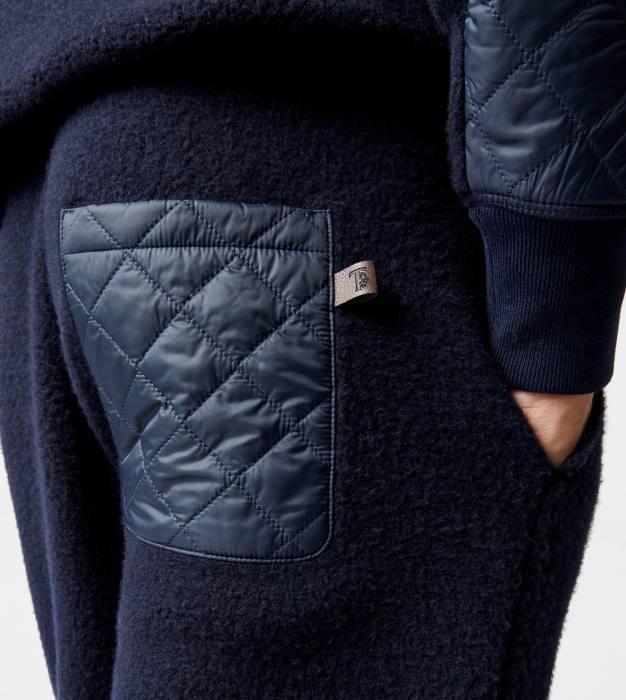 pantaloni din amestec de cașmir bărbați Tod's 080D1131 albastru