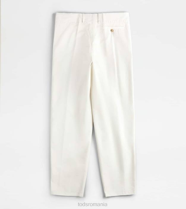 pantaloni morcovi bărbați Tod's 080D1110 alb