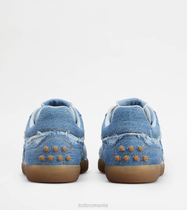 adidași cu tabs din denim bărbați Tod's 080D844 albastru deschis/albastru
