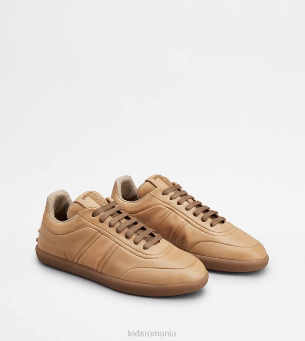 adidași cu tabs din piele bărbați Tod's 080D833 bej