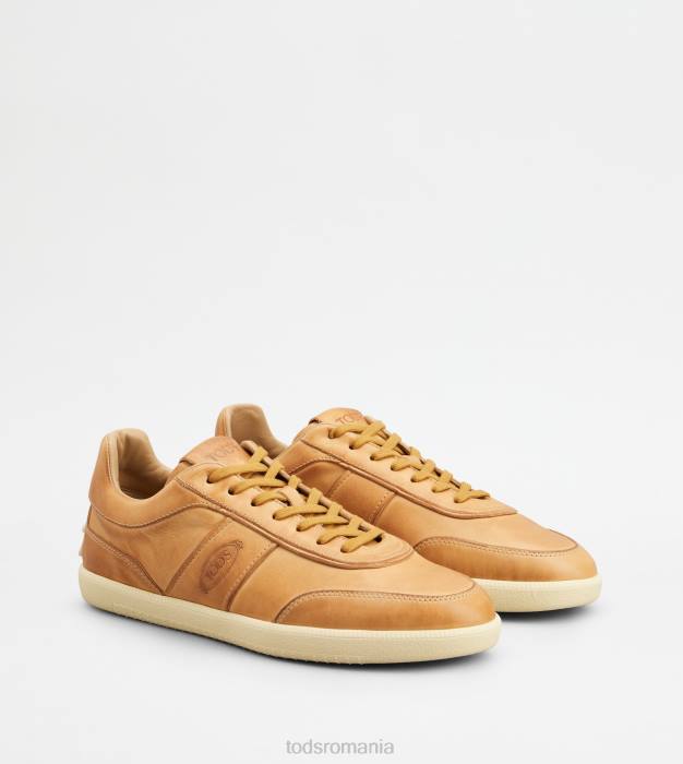 adidași cu tabs din piele bărbați Tod's 080D884 maro