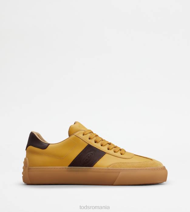 adidași din piele bărbați Tod's 080D853 galben/maro