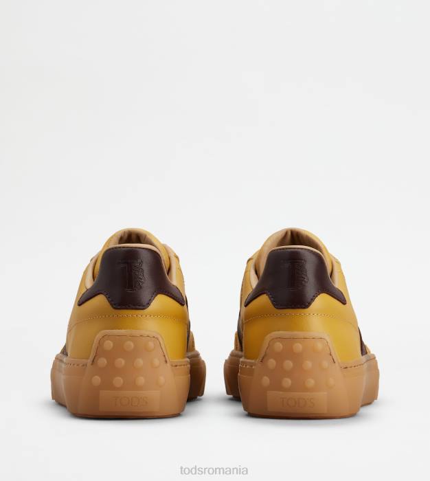 adidași din piele bărbați Tod's 080D853 galben/maro