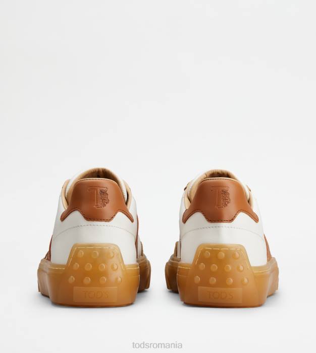 adidași din piele bărbați Tod's 080D854 alb/maro