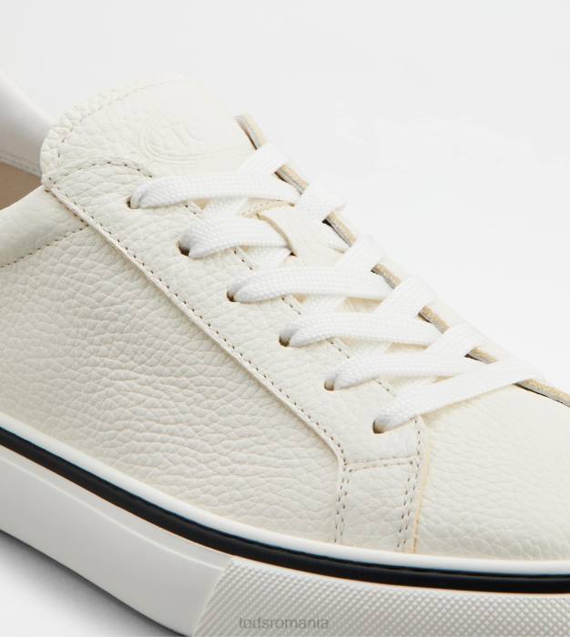 adidași din piele bărbați Tod's 080D861 alb