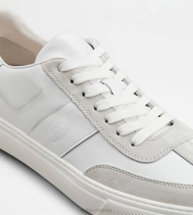 adidași din piele bărbați Tod's 080D890 alb