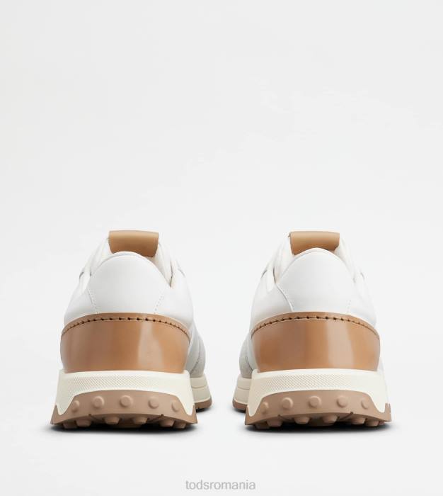 adidași din piele și material tehnic bărbați Tod's 080D875 alb