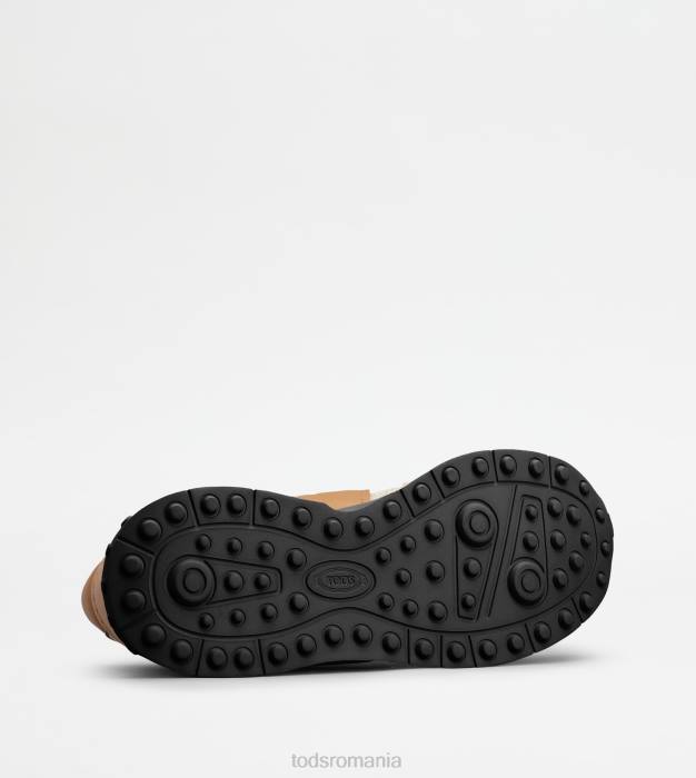 adidași din piele și material tehnic bărbați Tod's 080D876 maro