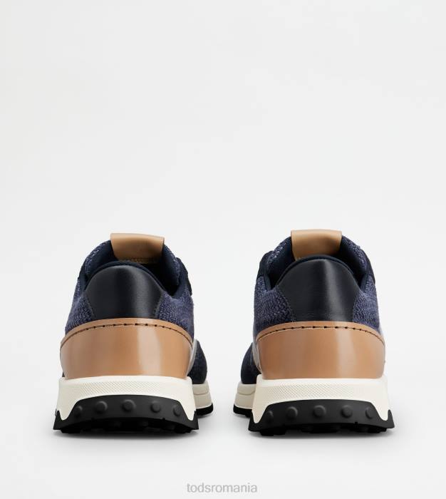 adidași din piele și material tehnic bărbați Tod's 080D879 albastru