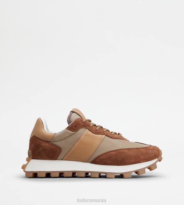 adidasi 1t din piele intoarsa si stofa bărbați Tod's 080D871 maro/bej/gri