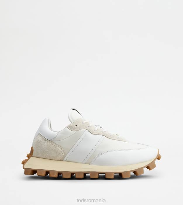 adidasi 1t din piele si stofa bărbați Tod's 080D863 alb